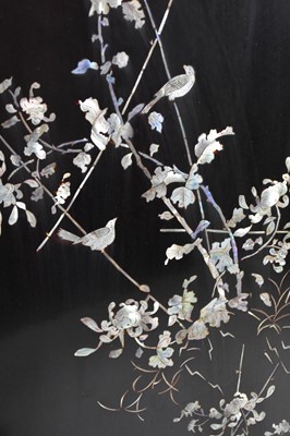 Lot 94 - A Chinese lacquer six-fold room screen, 20th century