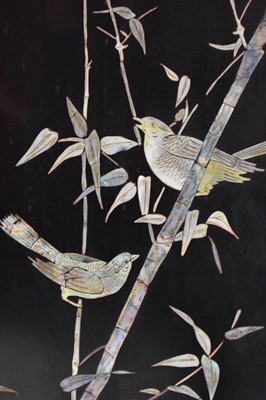 Lot 94 - A Chinese lacquer six-fold room screen, 20th century