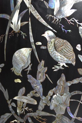Lot 94 - A Chinese lacquer six-fold room screen, 20th century