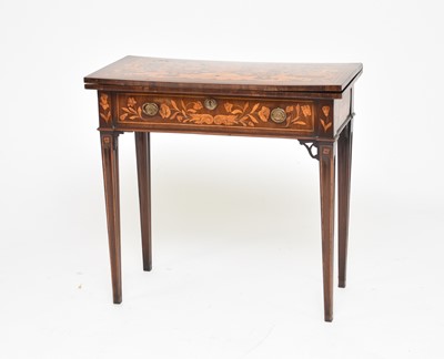 Lot 198 - A late 18th century Dutch marquetry card table