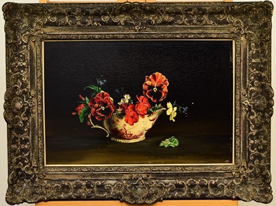 Lot 306 - Laurence Biddle (1888-1968) Still Life of Pansies, Geraniums and Lobelia