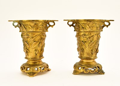 Lot 551 - A pair of French ormolu vases