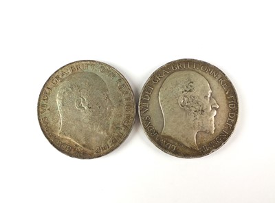 Lot 198 - Two Edward VII silver crowns