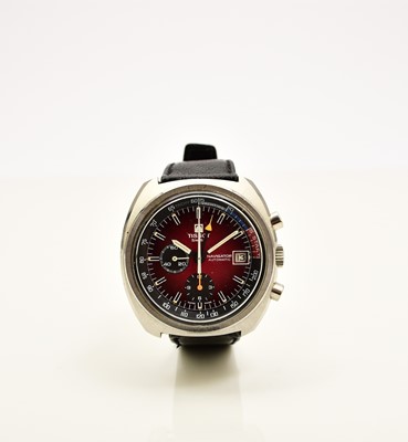 Lot 417 - Tissot: A gentleman's stainless steel Navigator chronograph wristwatch