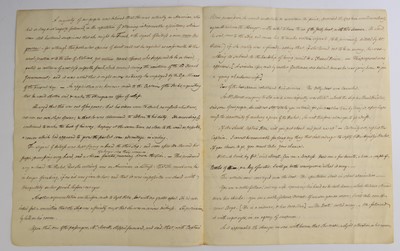 Lot 9 - Sir Robert Liston - ALS documenting a voyage being pursued by a suspicious vessel, 1801.
