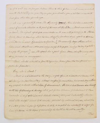 Lot 9 - Sir Robert Liston - ALS documenting a voyage being pursued by a suspicious vessel, 1801.