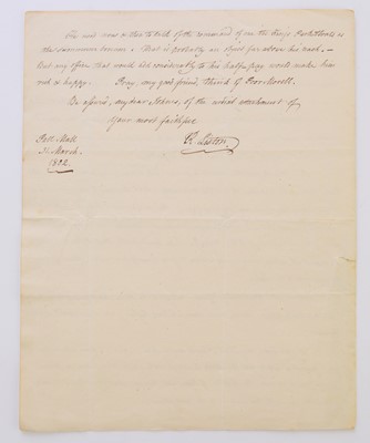 Lot 9 - Sir Robert Liston - ALS documenting a voyage being pursued by a suspicious vessel, 1801.