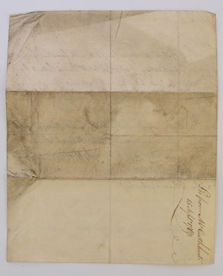 Lot 12 - Arthur Cuthbert (1733-1788) Naval Store Keeper, Fort George, India. ALS, 1763.