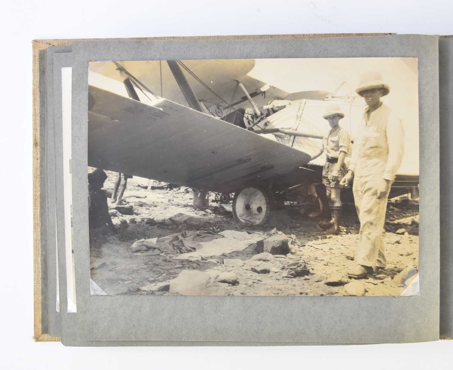 Lot 1 - An interwar period RAF photograph album, circa 1925. Aden Defence Flight interest.