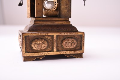 Lot 113 - A Japanese bronze model of a shrine, Meiji era