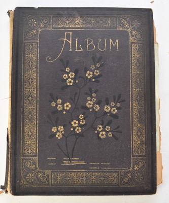 Lot 56 - SCRAP ALBUM, circa 1897-1908, including ticket and order of service for funerals of Gladstone and Queen Victoria...
