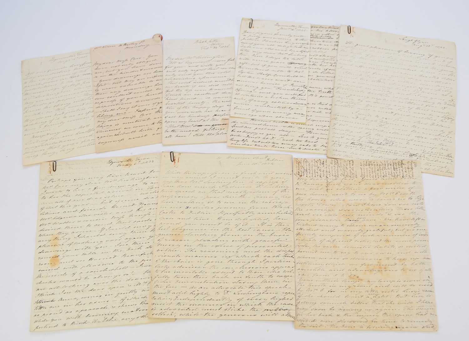 Lot 61 - EDGEWORTH, Maria (1768-1849) Anglo-Irish novelist. A small archive of circa 14 autograph letters signed, covering approximately 67 sides...