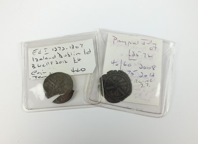 Lot 190 - Scotland - Mary (1542-67)  Bawbee, 1st Period and Ireland - Edward I (1272-1307) Silver penny (2)