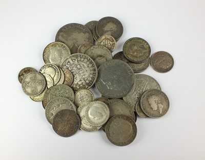 Lot 243 - A small collection of UK and foreign silver and cupro-nickel coinage to include Anne half Crown dated 1708 Spink ref 3605 (quantity)