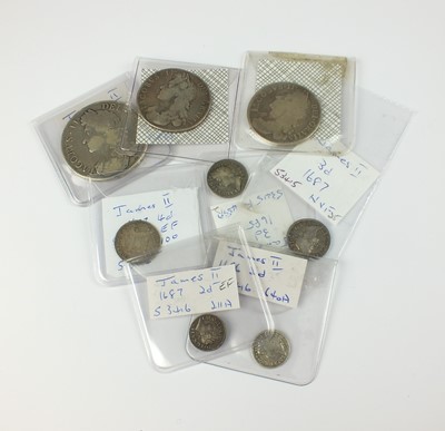 Lot 176 - James II coinage comprising