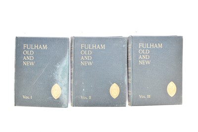 Lot 7 - FERET, Charles James, Fulham Old and New. 3 vols, 4to, 1900. Original cloth. Covers of vols 1&2 damp marked, not affecting contents (3)
