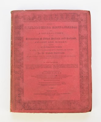 Lot 27 - WATT, Robert, Bibliotheca Britannica, 4to 11 vols, Glasgow & Edinburgh 1819-24. Original red printed boards (11) (box)
