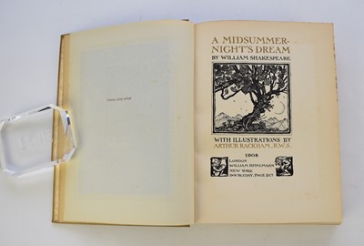 Lot 35 - RACKHAM, Arthur. A Midsummer-Night's Dream. 4to, William Heinemann, 1st edition 1908. With 4to tipped-in colour plates. Original cloth... (4)
