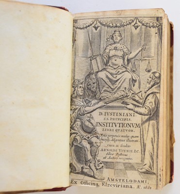 Lot 44 - BIBLIA SACRA. Latin Bible with Apocrypha. Amsterdam 1669. Contemporary vellum with yapp edges. With...(12) (box)