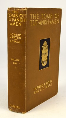Lot 89 - CARTER, Howard and A C MACE, The Tomb of Tutankhamen.  Vol 1.
