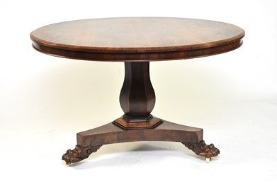 Lot 346 - A Victorian rosewood tilt-top breakfast table