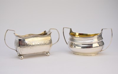 Lot 42 - Two silver sugar bowls