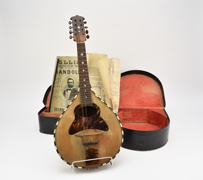 Lot 592 - An early 20th century squeeze box, a cased mandolin and a Meinhold's Autoharp Miranda