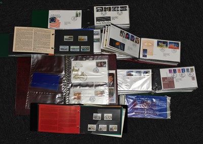 Lot 153 - Large box of stamps comprising : Isle of Man, Jersey, Guernsey and GB FDCs and Presentation Packs