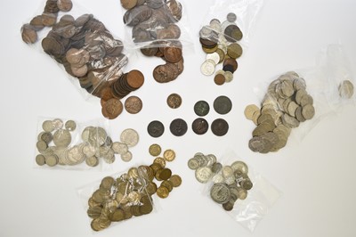 Lot 255 - An assortment of UK and foreign Silver, Cupro-Nickel, Copper and Bronze coinage (quantity)