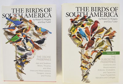 Lot 134 - RIDGELY, Robert S and TUDOR, Guy, The Birds of South America, vols 1 & 2, 1989 & 1994; with other birds books (box)