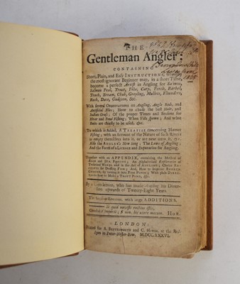 Lot 146 - THE GENTLEMAN ANGLER; 2nd edition with large additions, 1736