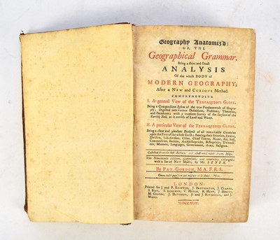 Lot 147 - GORDON, Patrick, Geography Anatomiz'd or the Georgraphical Grammar.  Being a short and Exact Analysis of the whole body of Modern Geography