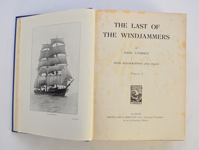 Lot 151 - LUBBOCK, Basil, The Last of the Windjammers, 2 vols, thick 4to, 1st edition 1927 - 29