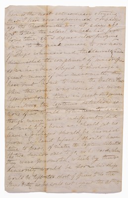 Lot 21 - Crimean War - Declaration of War. Lt T.M Kelsall, autograph letter