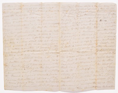 Lot 21 - Crimean War - Declaration of War. Lt T.M Kelsall, autograph letter