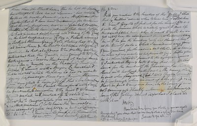 Lot 22 - Crimean War Interest - Two ALS Letters from H.B Hunt, Royal Navy seaman