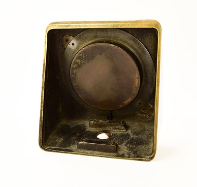 Lot 604 - An Omega brass-mounted car clock