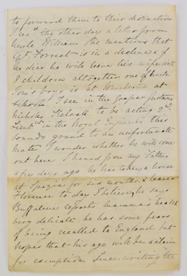 Lot 23 - Crimean War - Lt. T.M Kelsall, autograph letters about the fate of HMS Tiger and its Captain