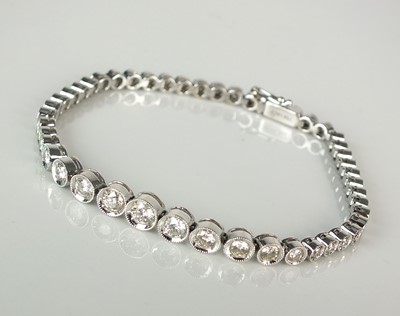 Lot 82 - A diamond set line bracelet