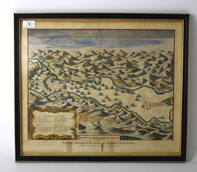 Lot 56 - MAPS, J Basire, An Exact Draught of the Bay and Harbour of Vigo. c 1747. 380mm x 480mm and 6 others (7)