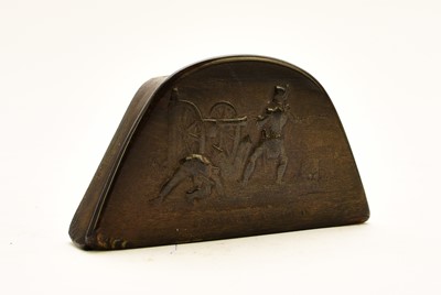 Lot 552 - A group of four pressed horn bicorn snuff boxes of Napoleonic interest