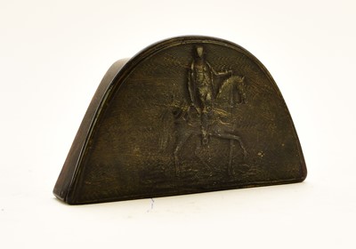 Lot 552 - A group of four pressed horn bicorn snuff boxes of Napoleonic interest