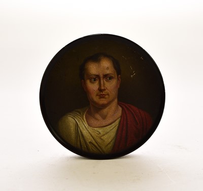 Lot 558 - A Stobwasser-type box of Napoleonic interest, 19th century