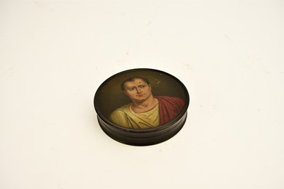 Lot 558 - A Stobwasser-type box of Napoleonic interest, 19th century