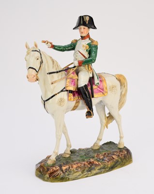 Lot 270 - Continental porcelain model of Napoleon on Marengo, early 20th century