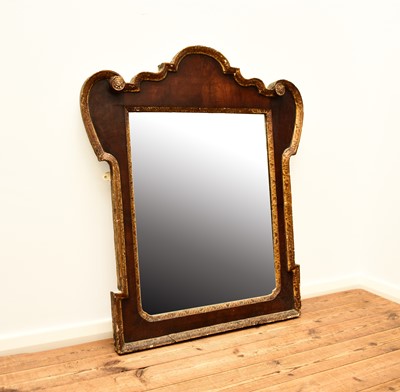 Lot 666 - A 19th century gilt gesso and mahogany wall mirror