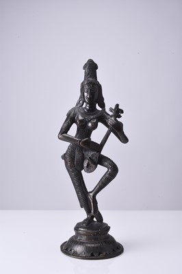 Lot 297 - A South Indian bronze figure of a goddess