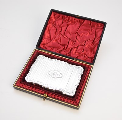 Lot 55 - A Victorian silver card case