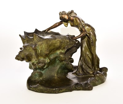 Lot 540 - After Andre Barsotti (19th-20th century), a bronze figure of a maiden