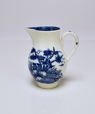 Lot 158 - Caughley 'Fence and House' sparrow beak jug, circa 1784-90